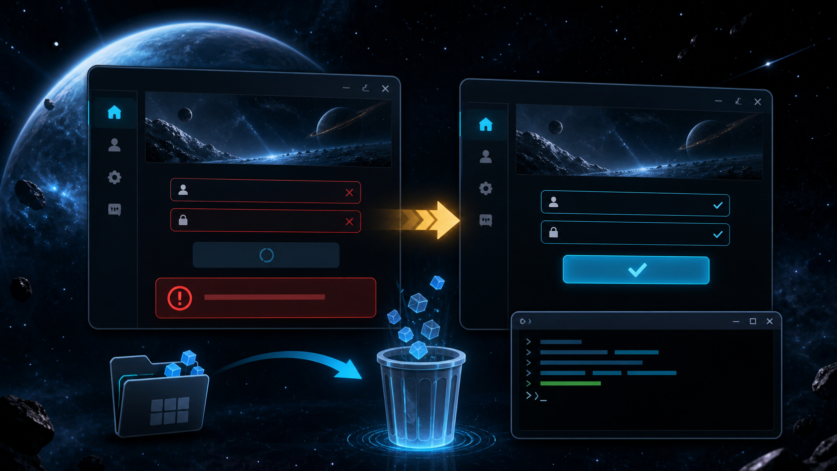 Elite Dangerous launcher credentials error being fixed by clearing local launcher data